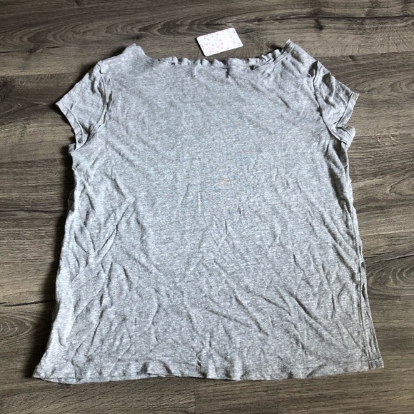 Free People Heather Grey Cutout Tee S - Picture 7 of 9